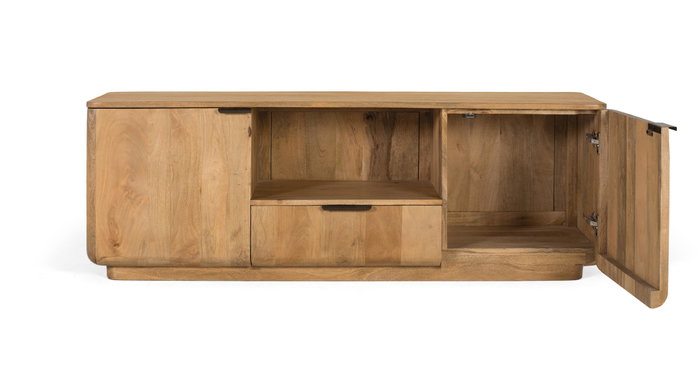 GINER Y COLOMER Mueble de TV en madera de mango color natural